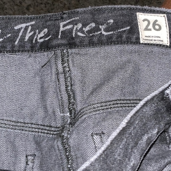 Free People Side car mini cotton denim skirt with raw hem.  NWT. - Picture 6 of 8